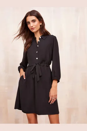 Friends Like These Long Sleeve Mini Shirt Dress44