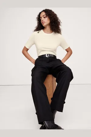 Banana Republic Luxe Uld-Blend Albue-ærmet TopX-Large