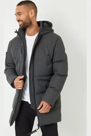 Threadbare Brusefast Longline Polstret Med hætte JakkeXL