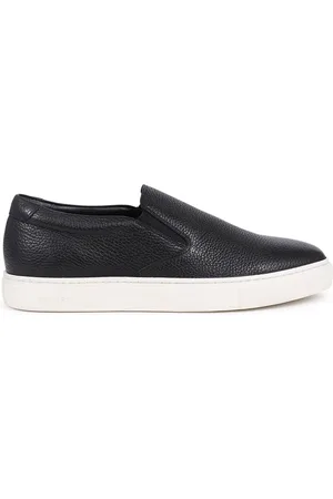 JONES BOOTMAKER Ryden Leather Slip-On Black Trainers