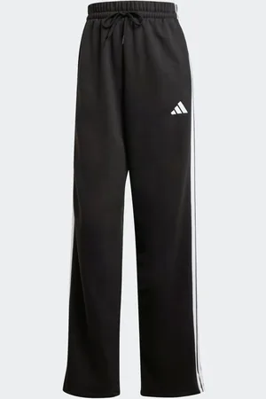 adidas 3 Stribet Fleece Joggingbukser med åben hemL Reg