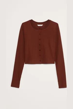 Banana Republic Long Sleeve Ribbed Cardigan Cropped Topxlarge