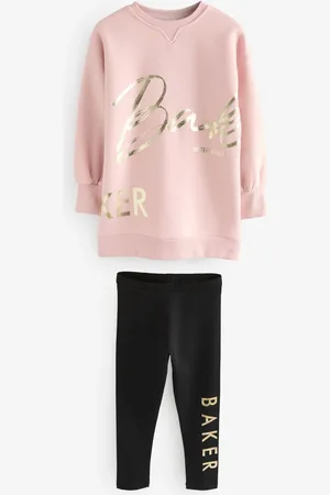 Ted Baker Pink Longline Printed Sweat Top and Leggings Set116122cm