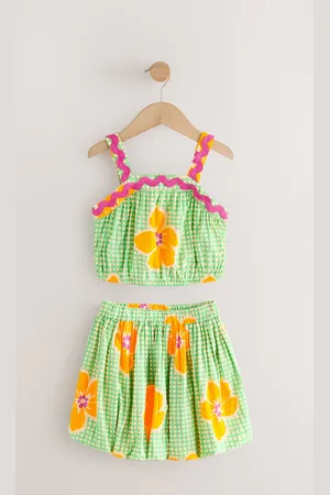 Next 100% Cotton Ric Rac Trim Top and Skirt Set (3-16yrs)158164cm