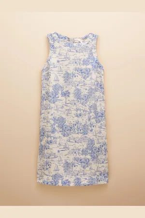 Joules Delphine Linen Blend Shift Dress