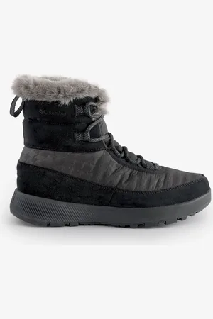 Columbia Slopeside Faux Fur Trim Snow Black Boots