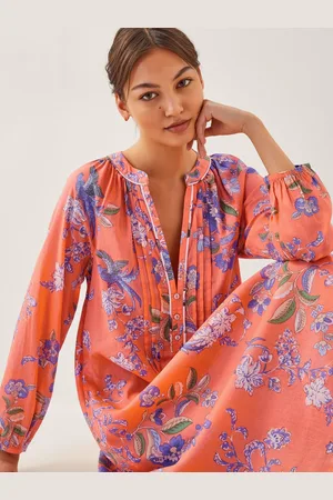 Monsoon Kaia Floral Tunic Midi Dresslarge