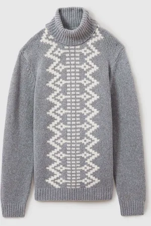 Reiss Denvar Wool Blend Fair Isle Roll-Neck JumperS