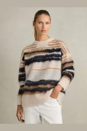 Reiss Emily Striped Crew-Neck Jumper With MohairXS