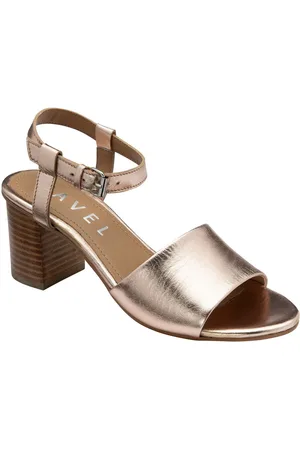 Ravel Leather Peep-Toe Sandals