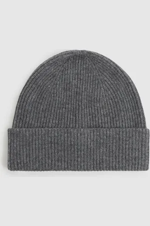 Reiss Chaise Merino Wool Ribbed Strikhue Hatte og huerEn