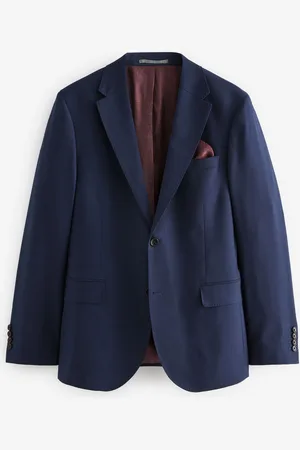 Next Slim Fit Signature Tollegno Italiensk Uld Tekstureret Jakkesæt Jakke52 Long (UK 42 L)