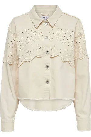 ONLY Crochet Detail 100% Cotton Denim JacketL 12-14