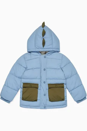 Mori Blue Recycled 3 In 1 Cosy Dinosaur Coat to Gilet2 - 3 år (92 - 98cm)
