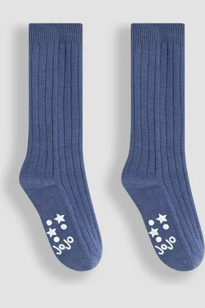 JoJo Maman Bébé Long Rib Socks 2 Pack6 - 12 måneder (68 - 80cm)