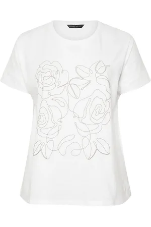 Evans White Chain Detail 100% Cotton T-Shirt46