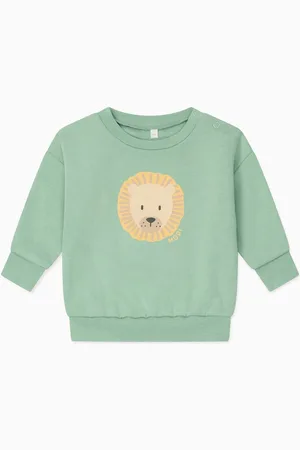 Mori Oversized Cream Lion 100% Organic Cotton Comfy Sweatshirt9298cm