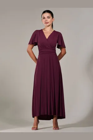 Jolie Moi Short Sleeve Soft Silky Jersey Maxi Dress42lille