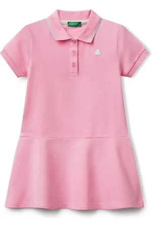 Benetton Girls Pink Piquet Polo Dress (2-6 yrs)9298cm