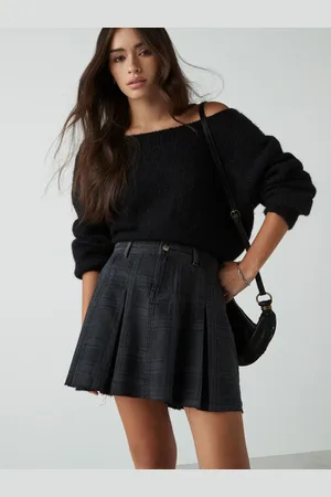 Next 100% Bomuld Plisseret Denim Mini Nederdele38