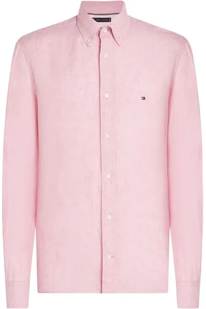 Tommy Hilfiger Normal pasform Essential Stribet 100% Hør SkjorterMiddel