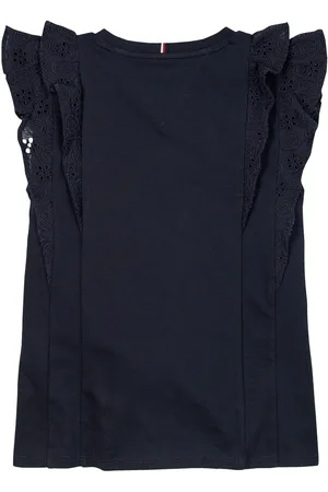 Tommy Hilfiger Broderi Anglaise 100% bomuldsstrikket top140146cm