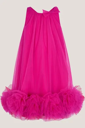 Monsoon Sleeveless Tulle Pom Swing Dress140146cm