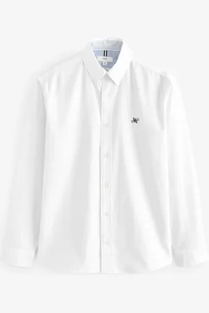 Next Langærmet Oxford 100% Bomuld Skjorter