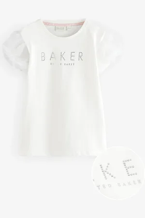 Ted Baker Organza Sleeve Hotfix 100% Cotton T-Shirt9 år (134cm)