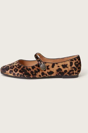 Monsoon Lizzy Leopard Print Mary Jane Flatseu43