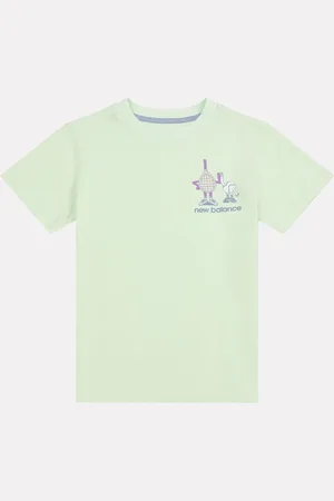 New Balance Kids Athletics Tennis Cartoon 100% Cotton Graphic T-Shirt134140cm