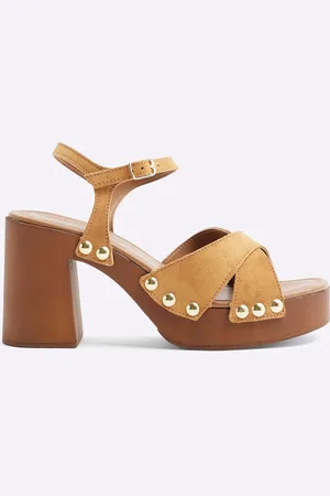 River Island Brow Cross-Over Clogs Sandalseu355