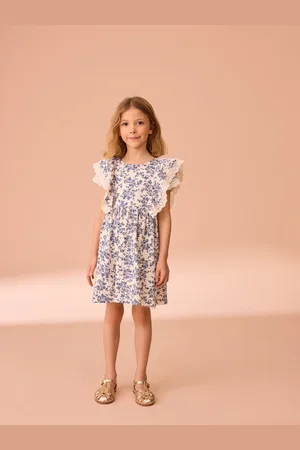Laura Ashley Broiderie Jersey 100% Cotton Dress140146cm