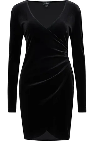 Pour Moi Fuller Bust Suki Velvet Wrap Bodycon Kjole40
