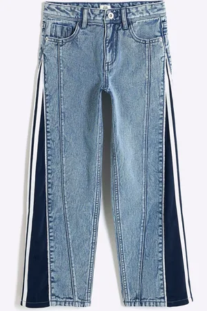 River Island Girls Denim 100% Cotton Hybrid Straight Jeans134140cm