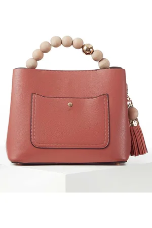 Luella Grey Demi Beaded Handle Cross-Body Tote Bagen