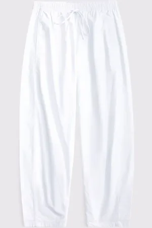 Abercrombie & Fitch Poplin Pull On Barrel Leg 100% Cotton Trouserslarge