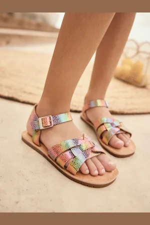 Next Lædervævede sandaler