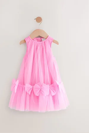 Next Sleeveless Bow Mesh Dress (3mths-7yrs)6 - 9 måneder (68 - 74cm)