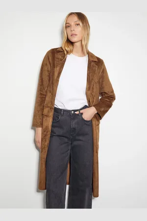 Monsoon Tove Trench Coat i suedetteL