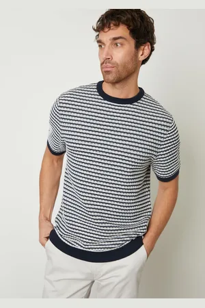 Threadbare Stripe Textured Knitted T-ShirtStor