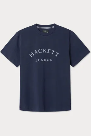 Hackett London Men Blue 100% Cotton T-Shirtsmall
