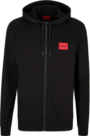 HUGO BOSS Regular Fit 100% Cotton Hoodie In French Terry With Logo LabelL
