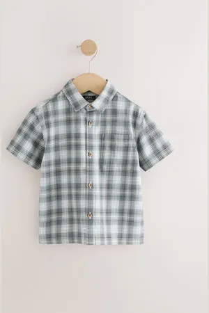 Next Kortærmet Boxy Fit Ternet 100% Bomuld Skjorter (3mdr.-7år)6268cm
