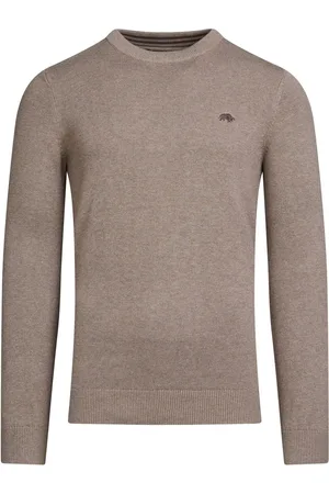 Raging Bull Classic Rund hals Strik Brun Trøje4XL