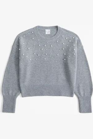 Abercrombie & Fitch Ballon ærme strikket trøje med diamant detalje9 - 10 år (134 - 140cm)