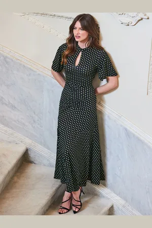 Sosandar Spot Print Keyhole Detail Jersey Dress38