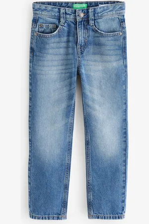 Benetton Boys Blue Straight Fit 100% Cotton Jeans128134cm