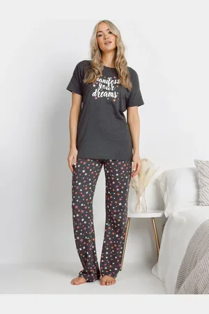 Long Tall Sally Manifest Stars Wide Leg Pyjamas Set