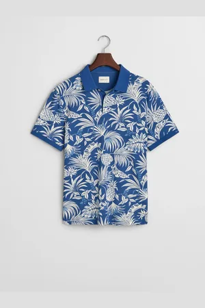 GANT 100% Cotton Short Sleeve Printed Polo Shirtsmall